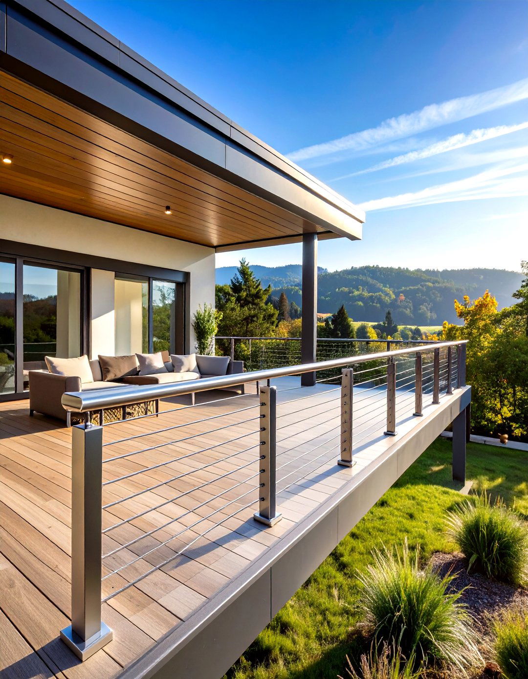 Stainless Steel Cable Metal Deck Railing - 20 Metal Deck Railing Ideas