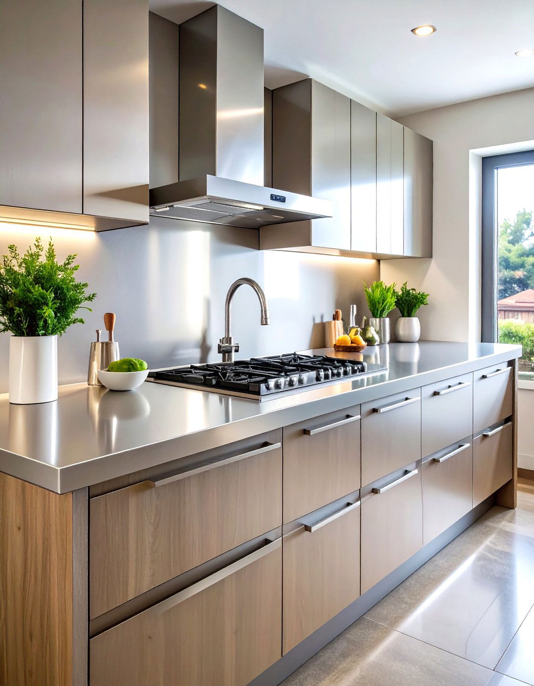 Stainless Steel Kitchen Splashback Professional Style - 20 Kitchen Splashback Ideas