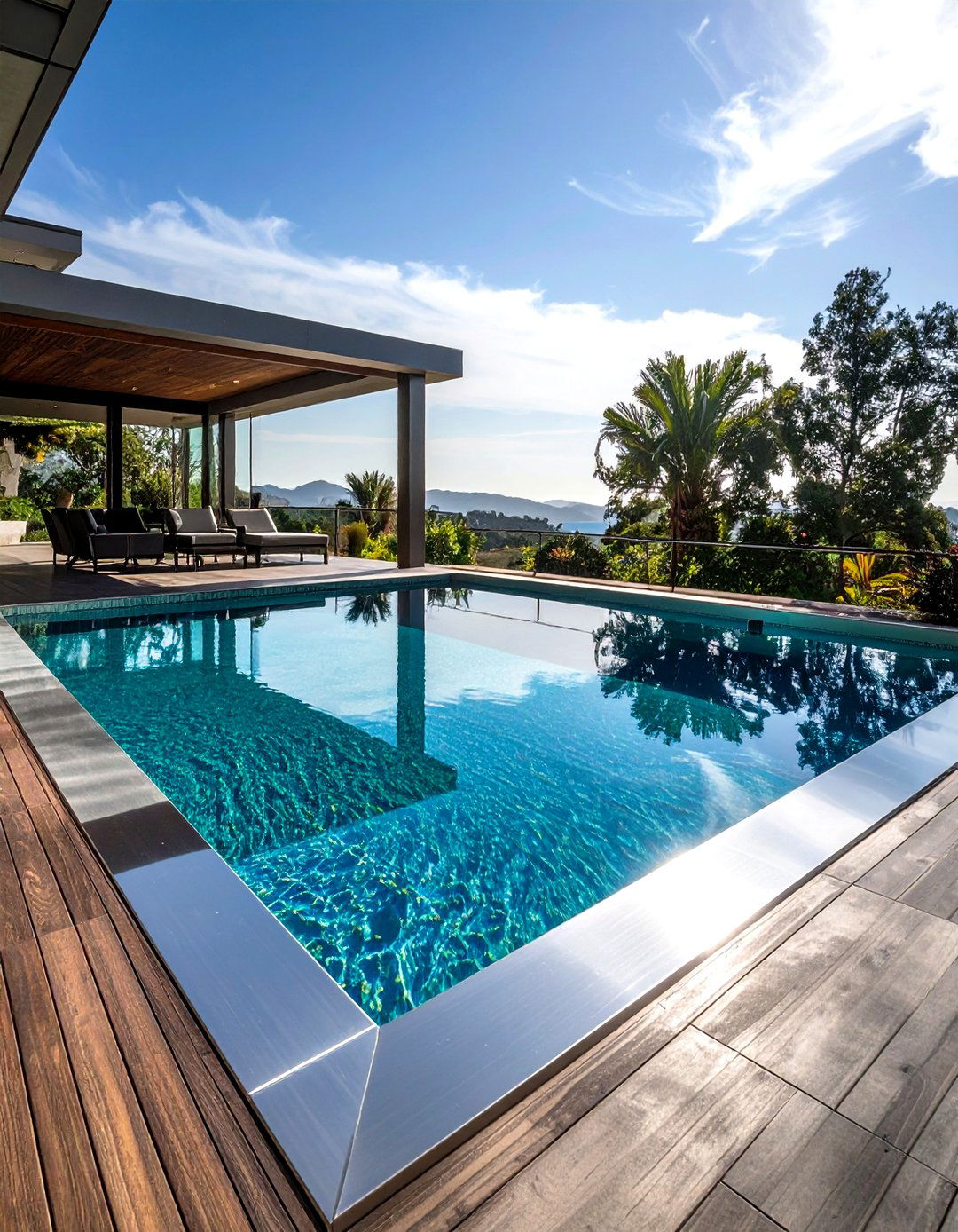 Stainless Steel Mirror Finish Reflecting Pool - 20 Small Garden Reflecting Pool Ideas