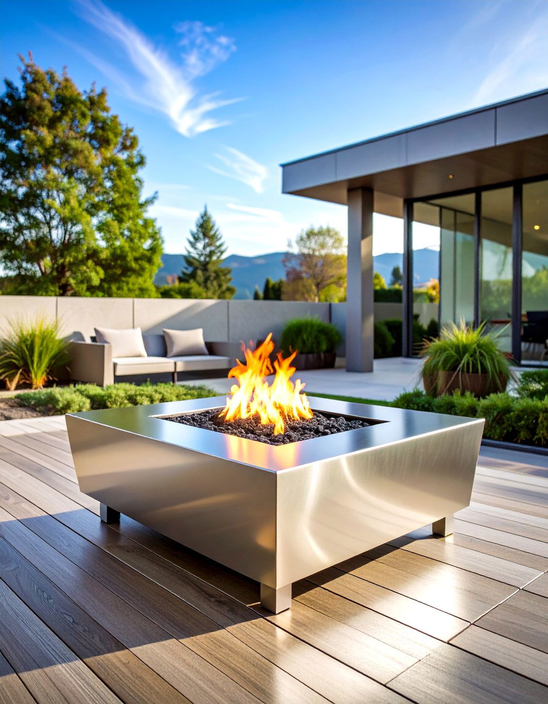 Stainless Steel Modern Metal Fire Pit - 20 Metal Fire Pit Ideas
