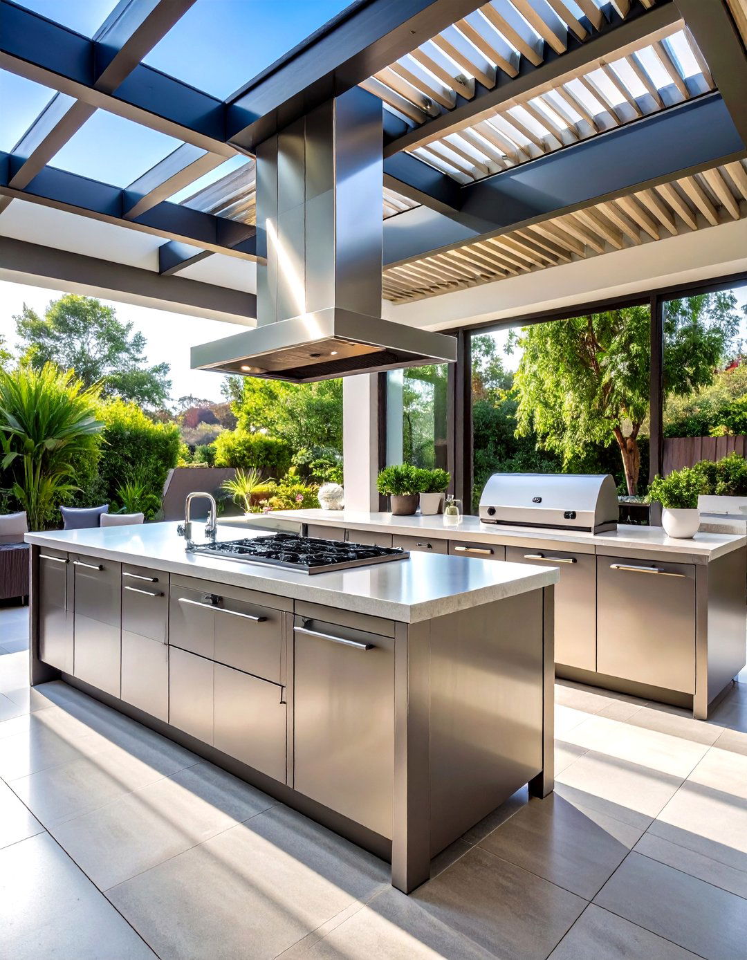 Stainless Steel Outdoor Countertops - 20 Outdoor Countertop Ideas