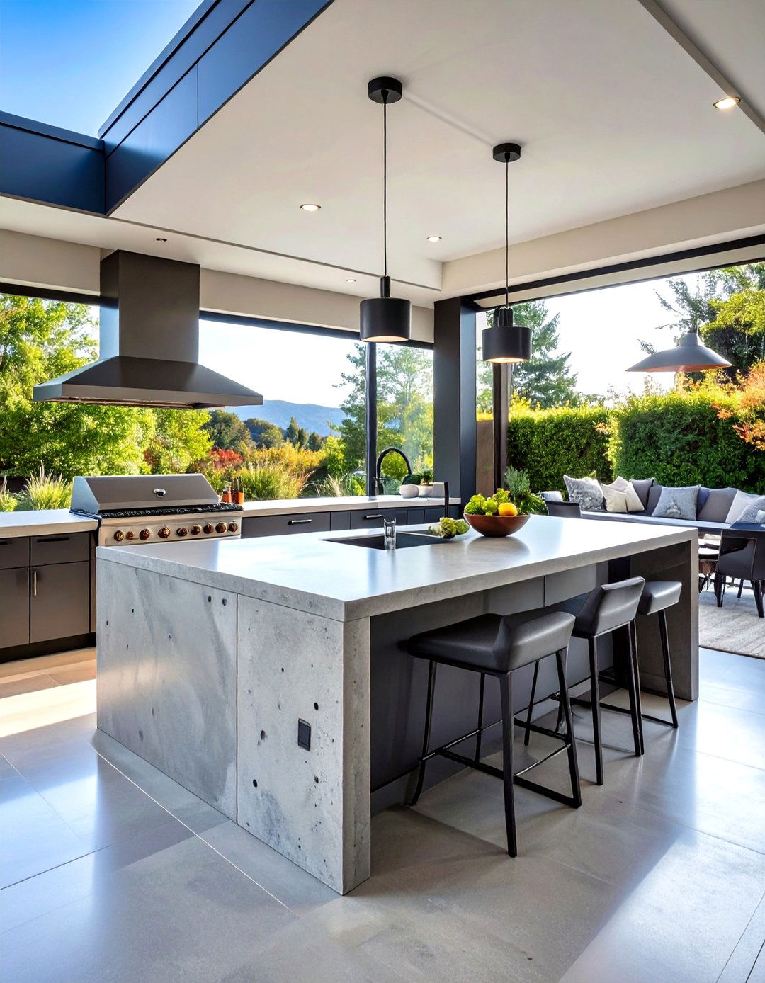 Stainless Steel - 20 Types of Outdoor Kitchen Countertops