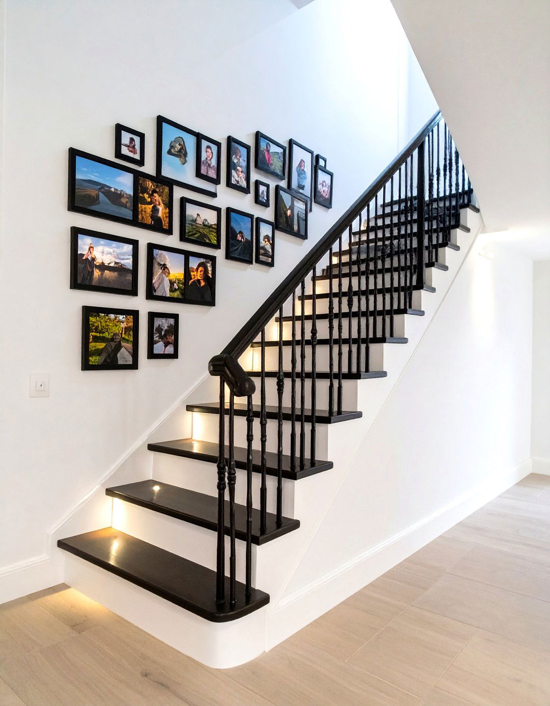 Staircase Photo Display - 20 Photo Display Ideas