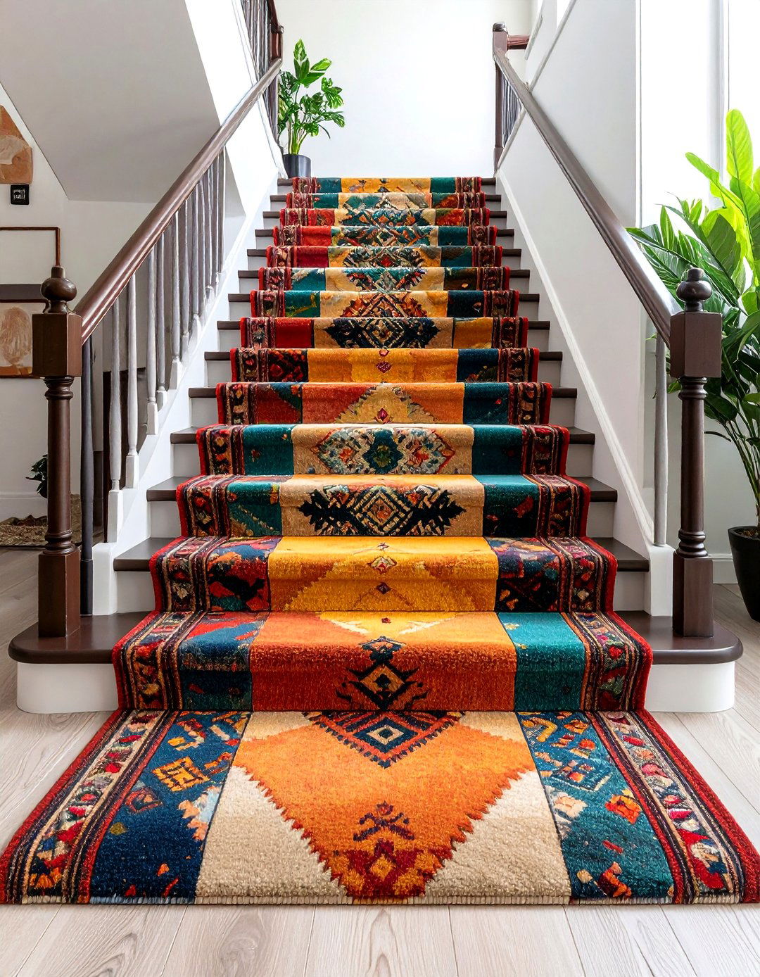 Staircase Runner Accent - 20 Stair Landing Ideas