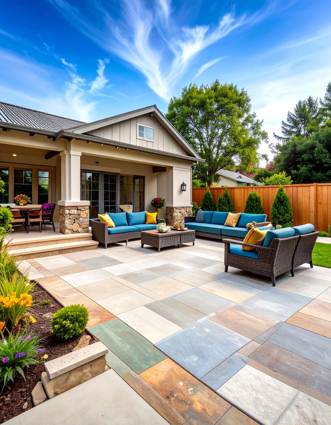 Stamped Concrete Patio Flooring - 20 Patio Flooring Ideas