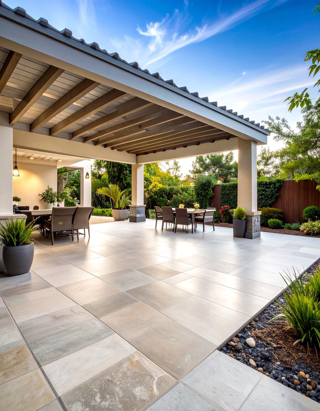 Stamped Concrete Pergola Flooring - 20 Pergola Flooring Ideas