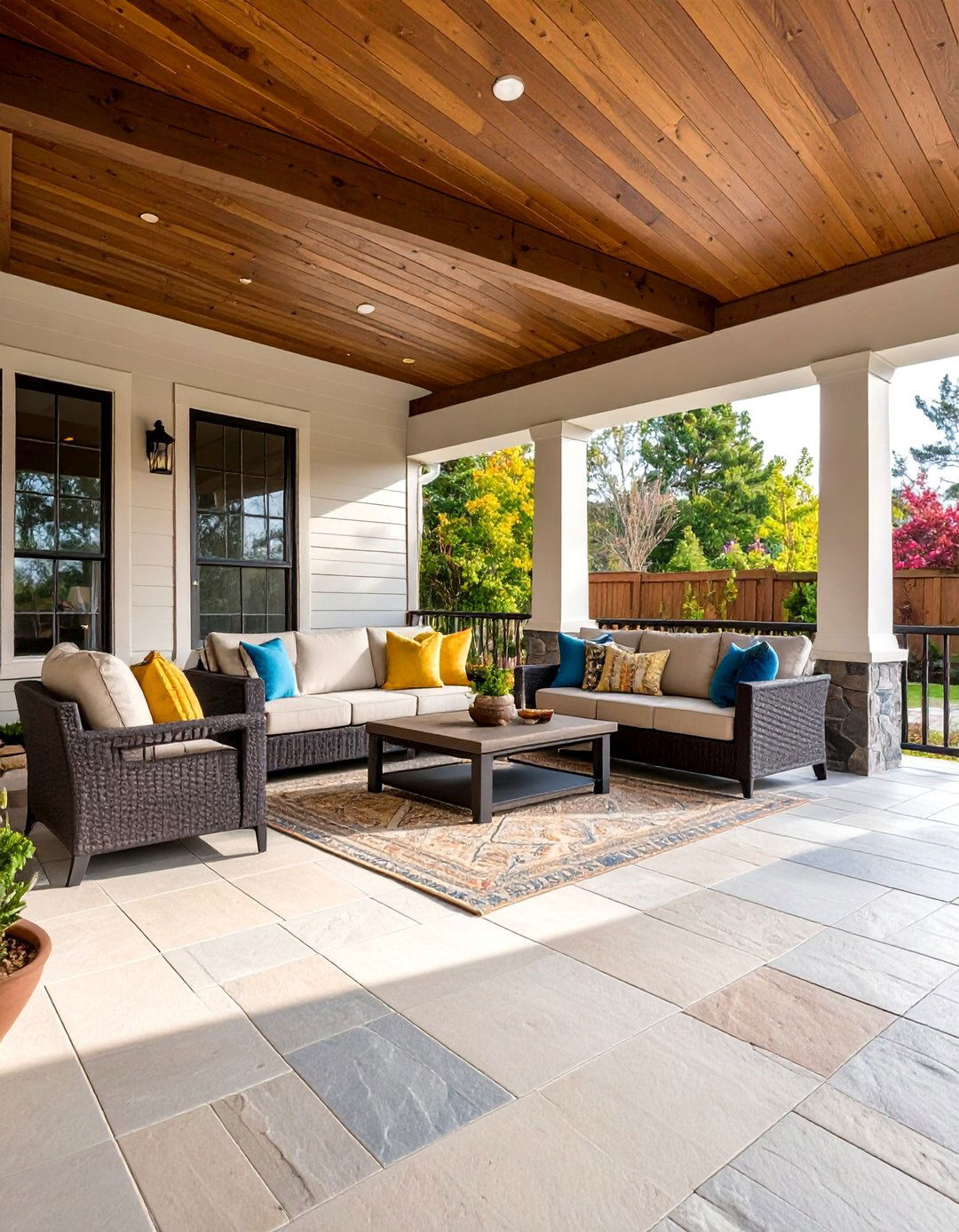 Stamped Concrete Porch Flooring - 20 Porch Flooring Options