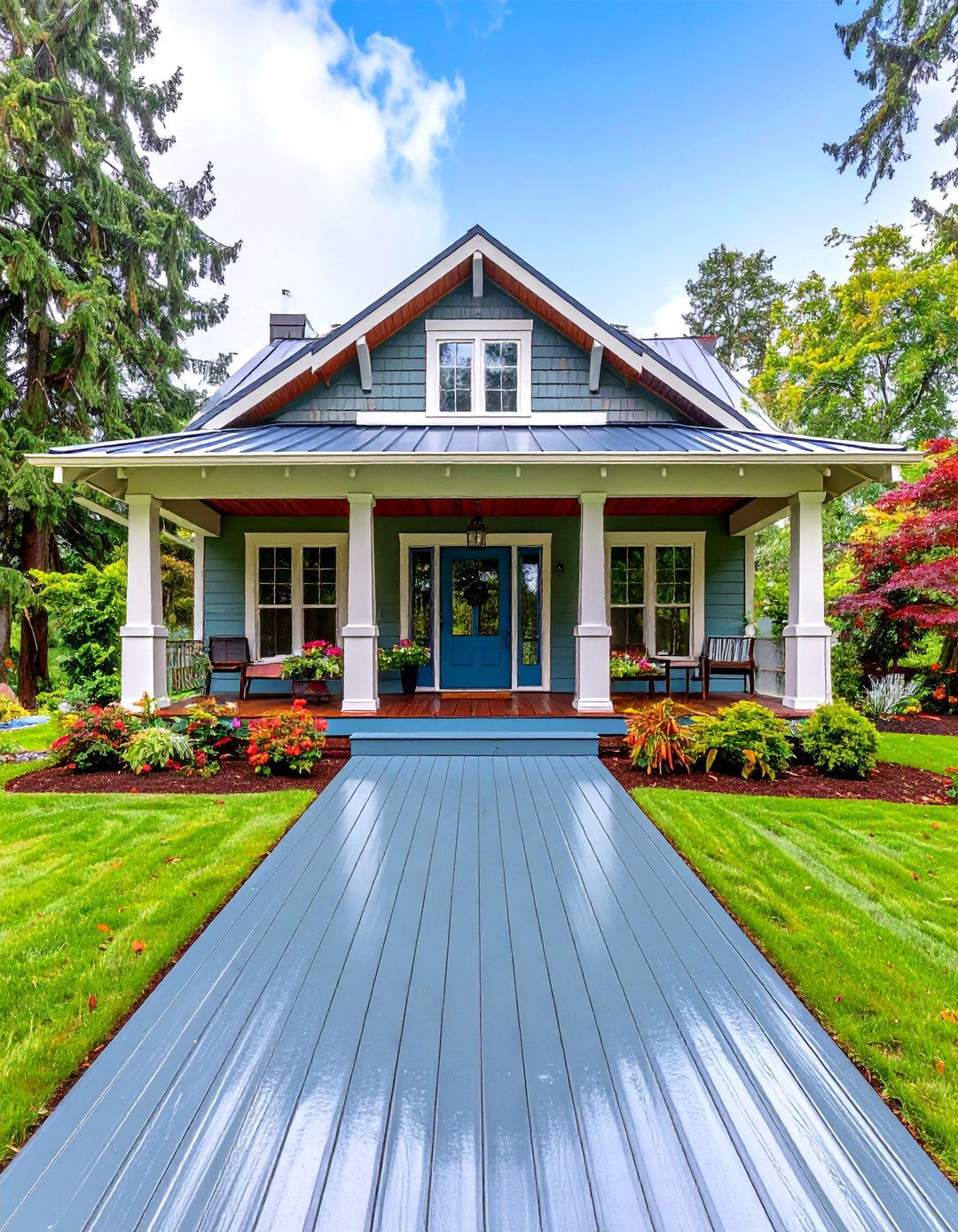 Standing Seam Metal Porch Roof - 20 Front Porch Roof Ideas