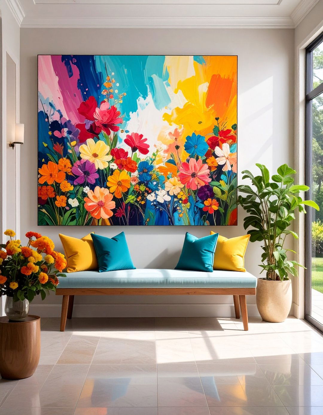 Statement Artwork Entryway Wall - 20 Entryway Wall Ideas