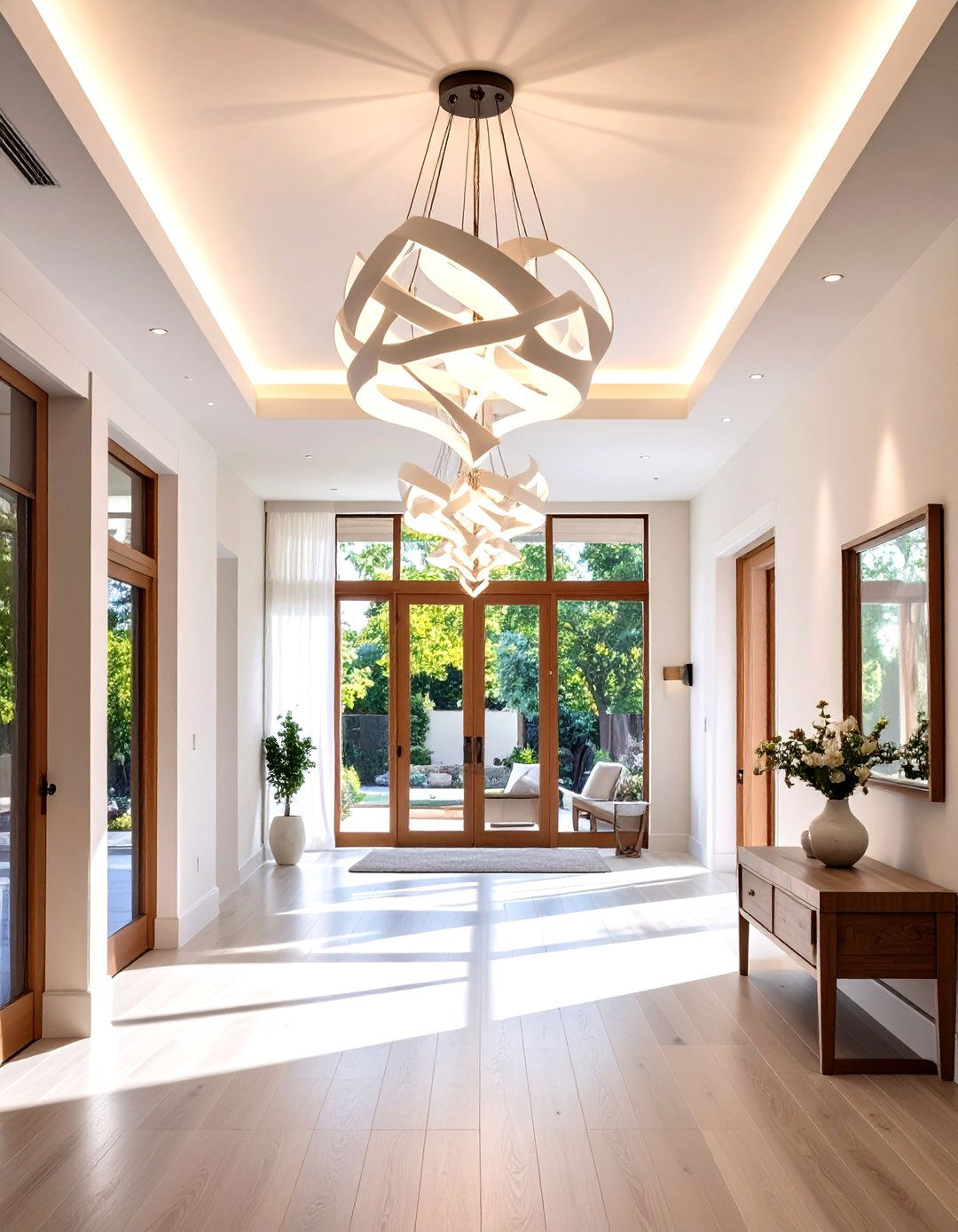 Statement Ceiling Fixtures - 20 Hallway Decor Ideas