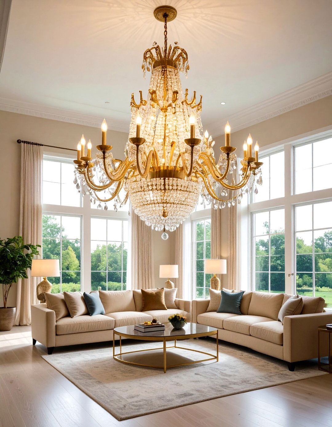 Statement Chandeliers - 20 Vaulted Ceiling Lighting Ideas