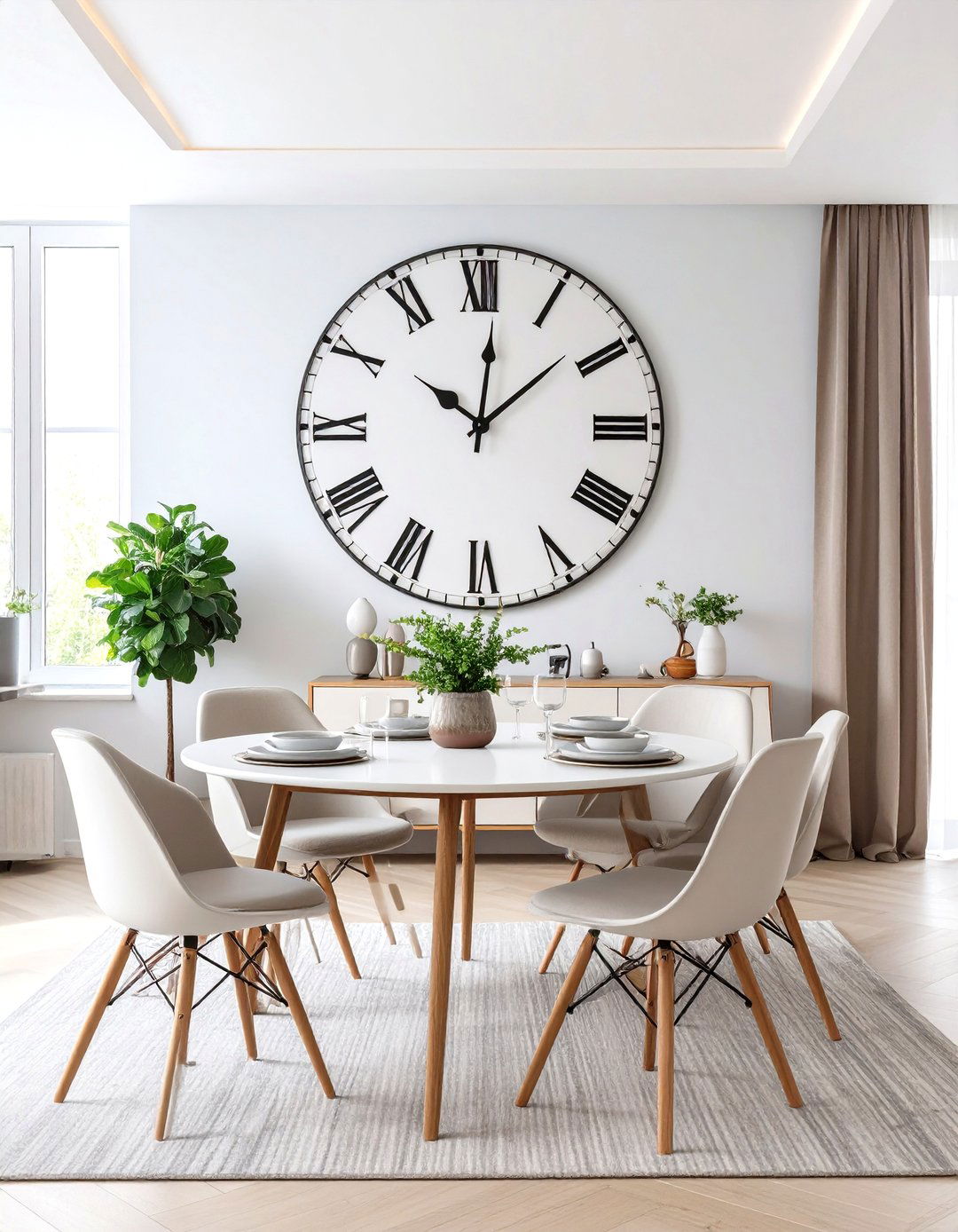 Statement Dining Room Wall Clock - 20 Dining Room Wall Decor Ideas