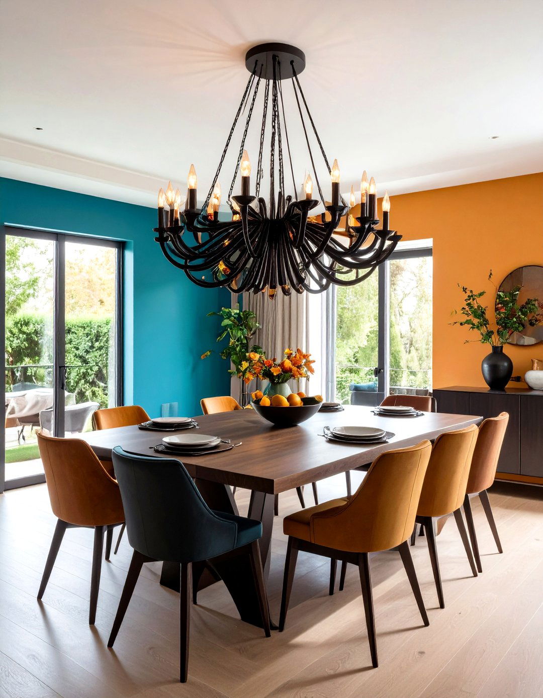Statement Light Fixtures - 20 Small Dining Room Ideas