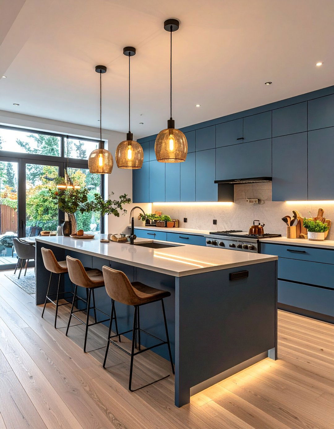 Statement Lighting - 20 Scandinavian Kitchen Ideas