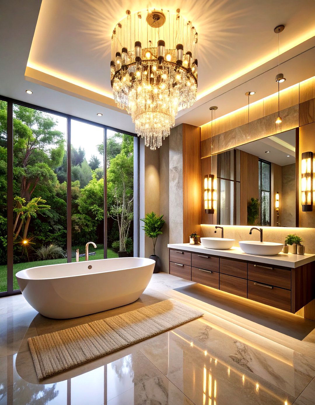 Statement Lighting Ambiance Luxury Bathroom Drama - 20 luxury bathroom ideas
