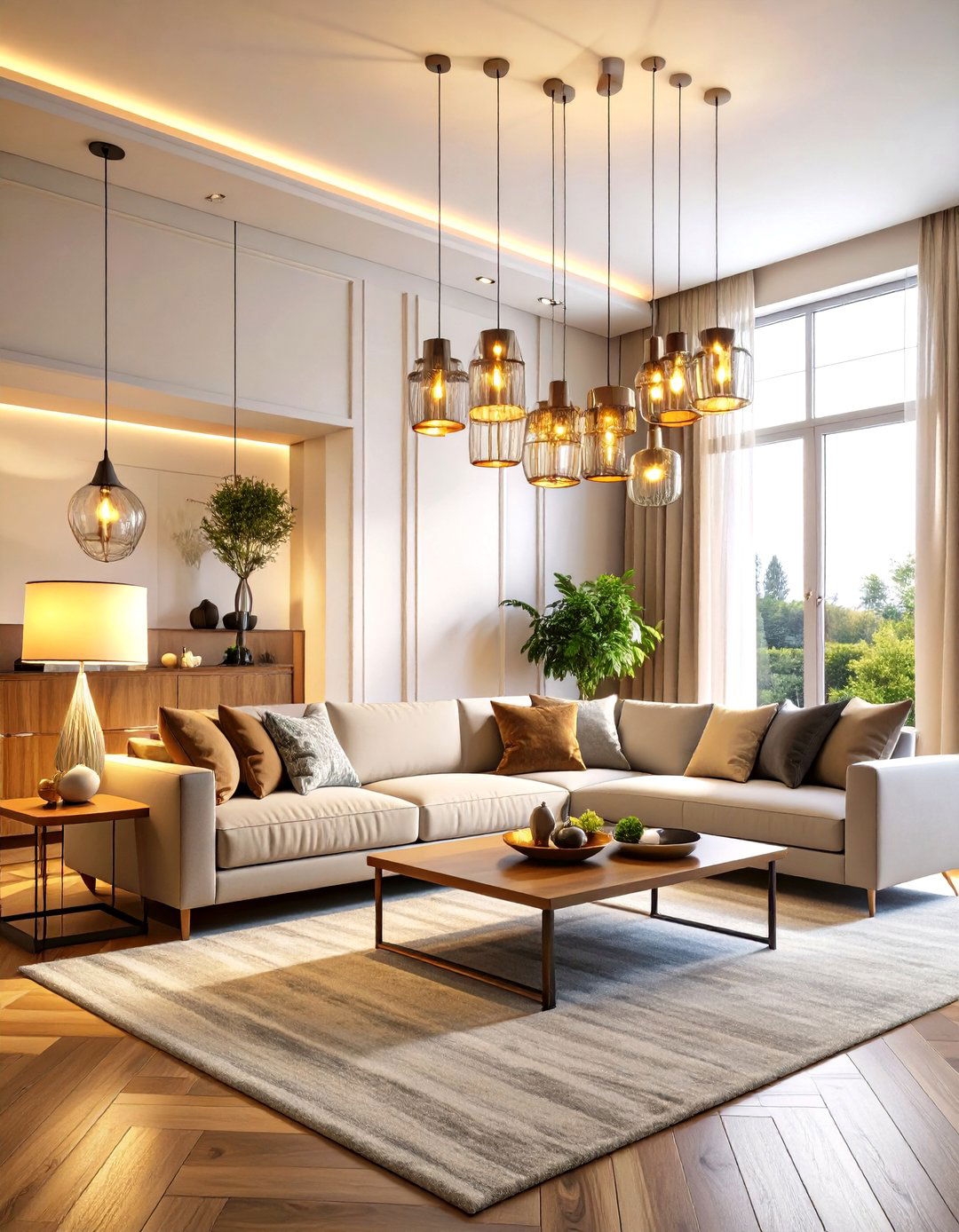 Statement Lighting Living Room Ideas - 20 Modern Living Room Ideas