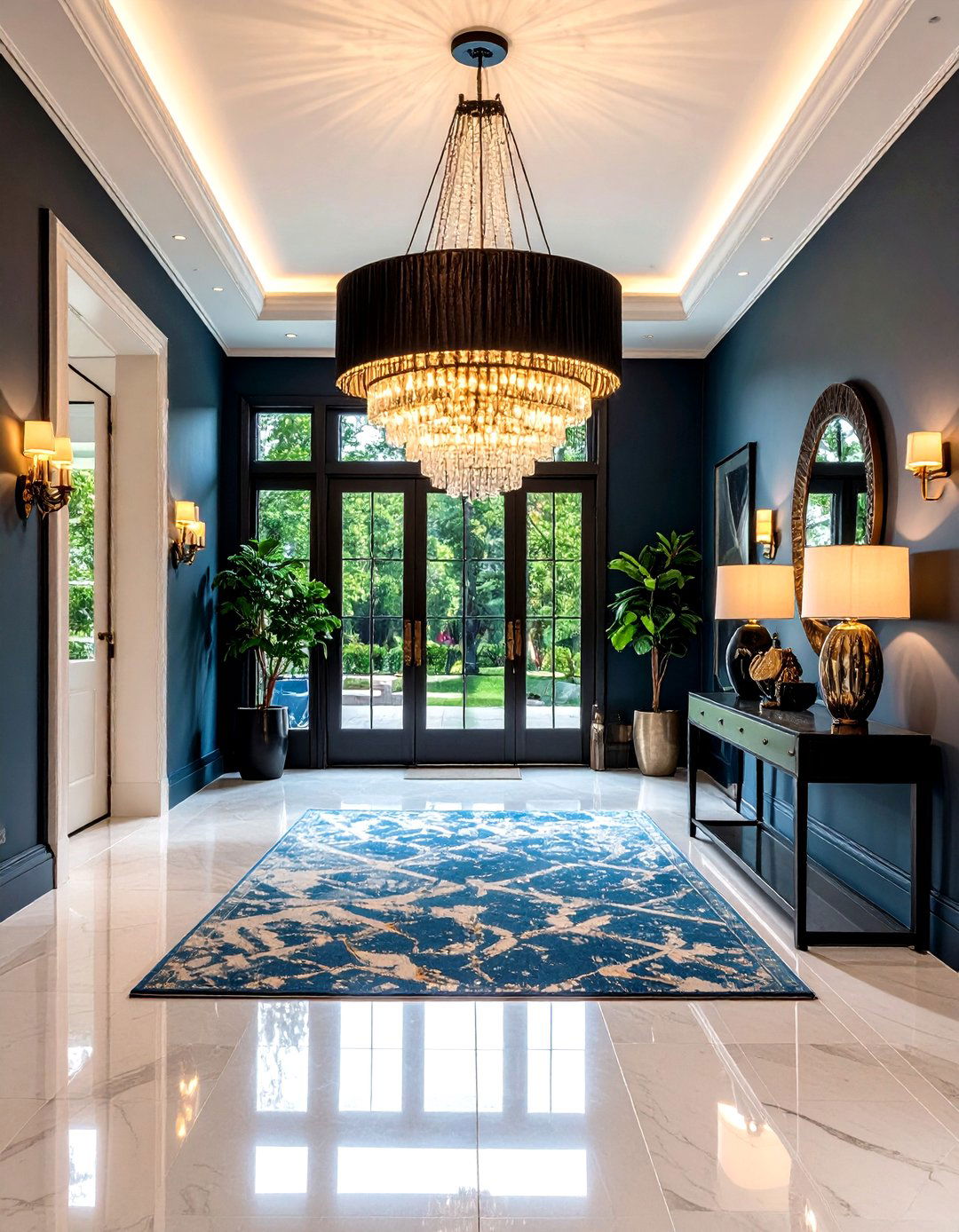 Statement Lighting Modern Entryway Design - 20 Modern Entryway Ideas