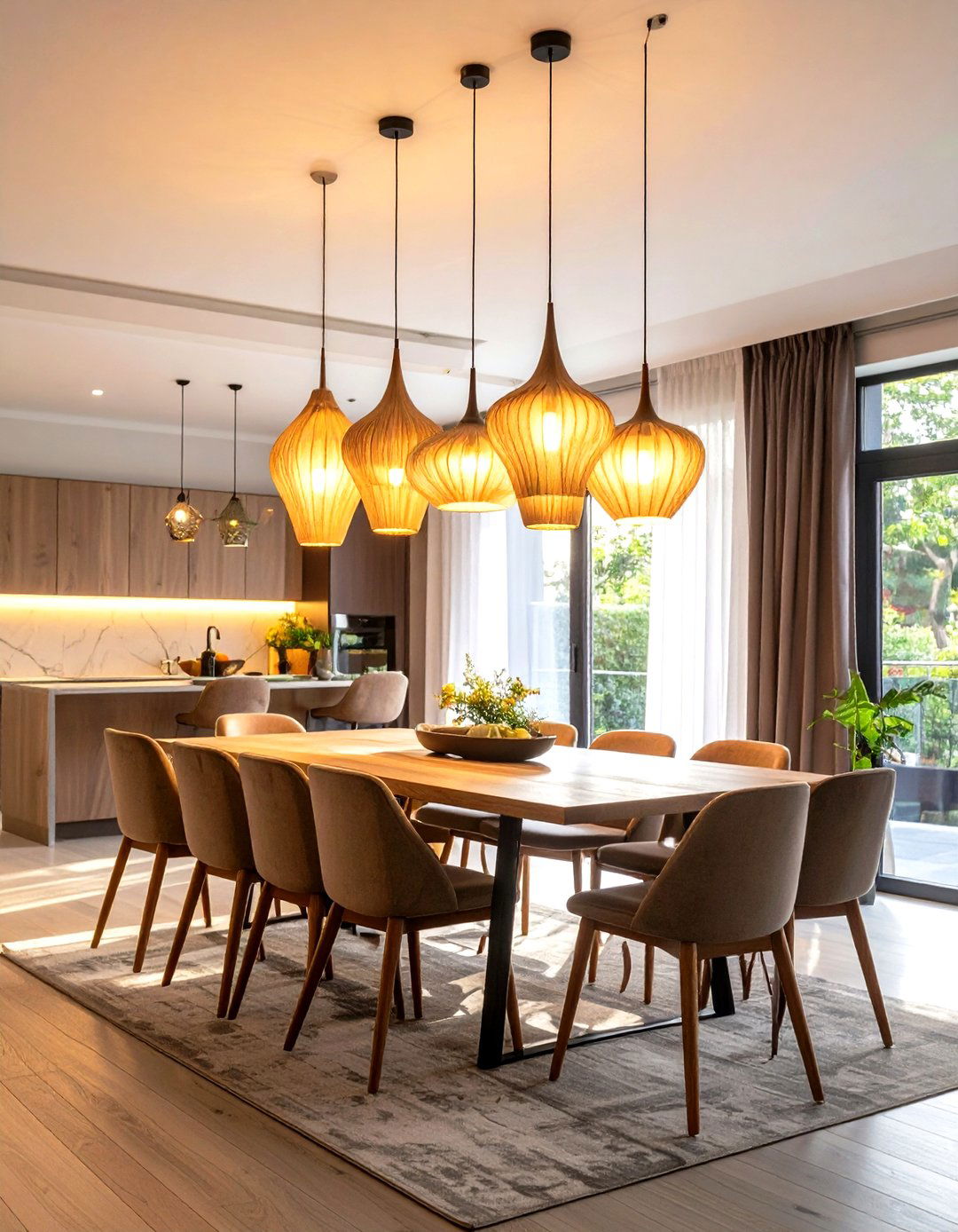 Statement Lighting Spills Drama onto the Dining Table - 20 Dining Room Table Decor Ideas