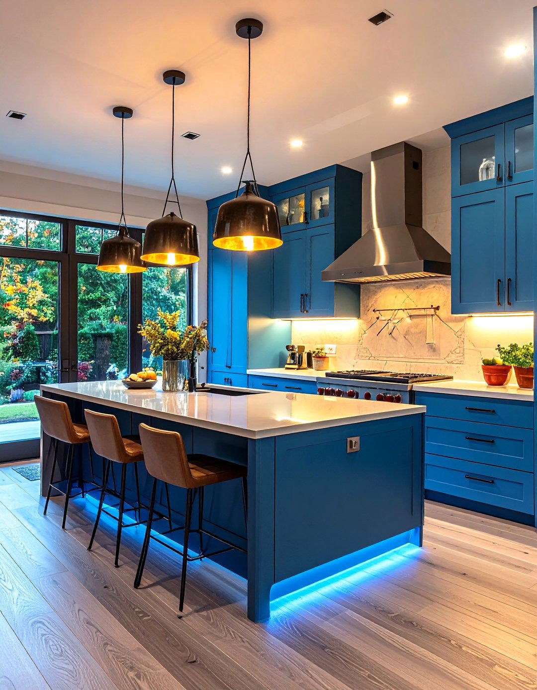 Statement Lighting Townhouse Kitchen Features - 20 Townhouse Kitchen Ideas