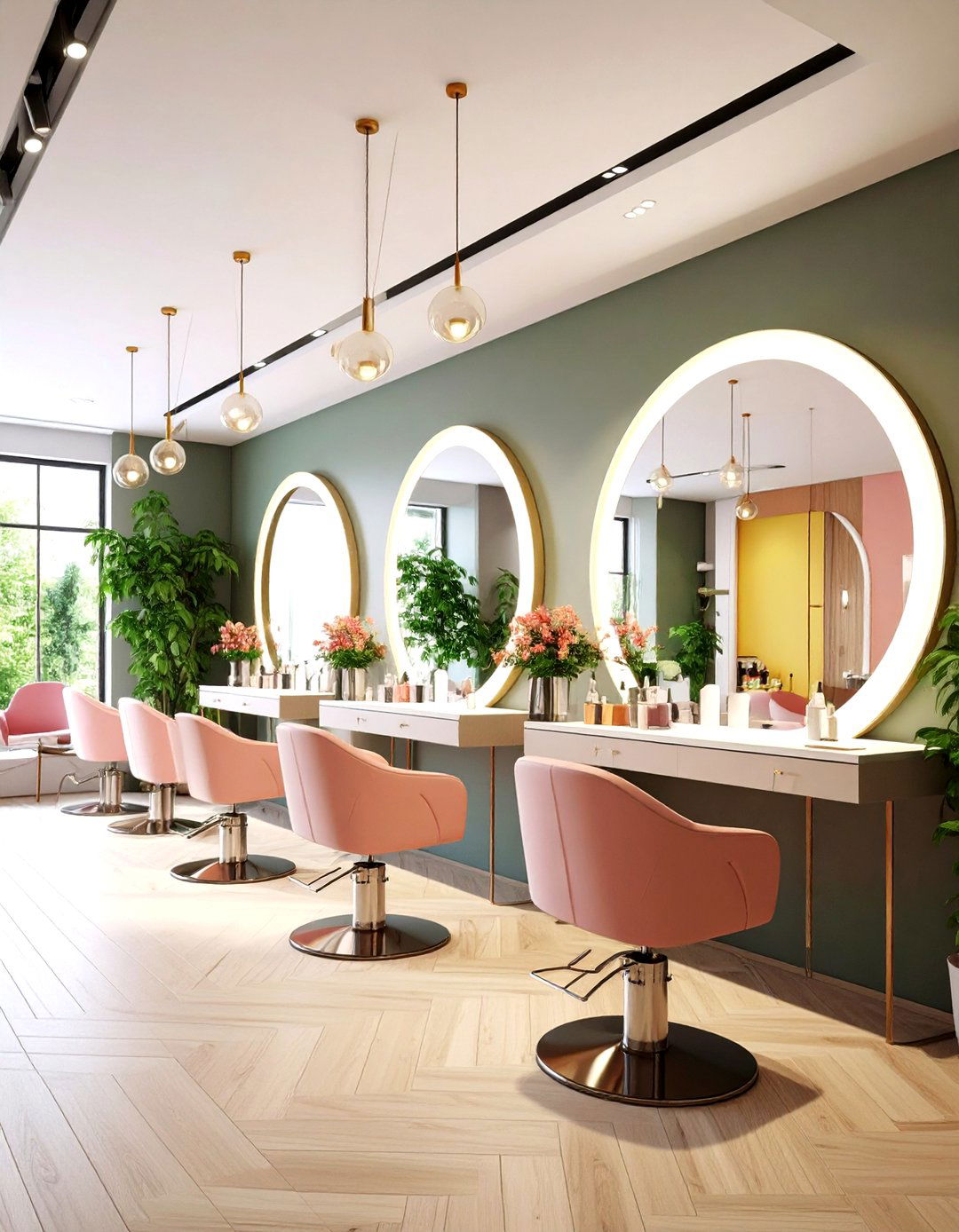 Statement Mirrors - 20 Small Salon Interior Design Ideas