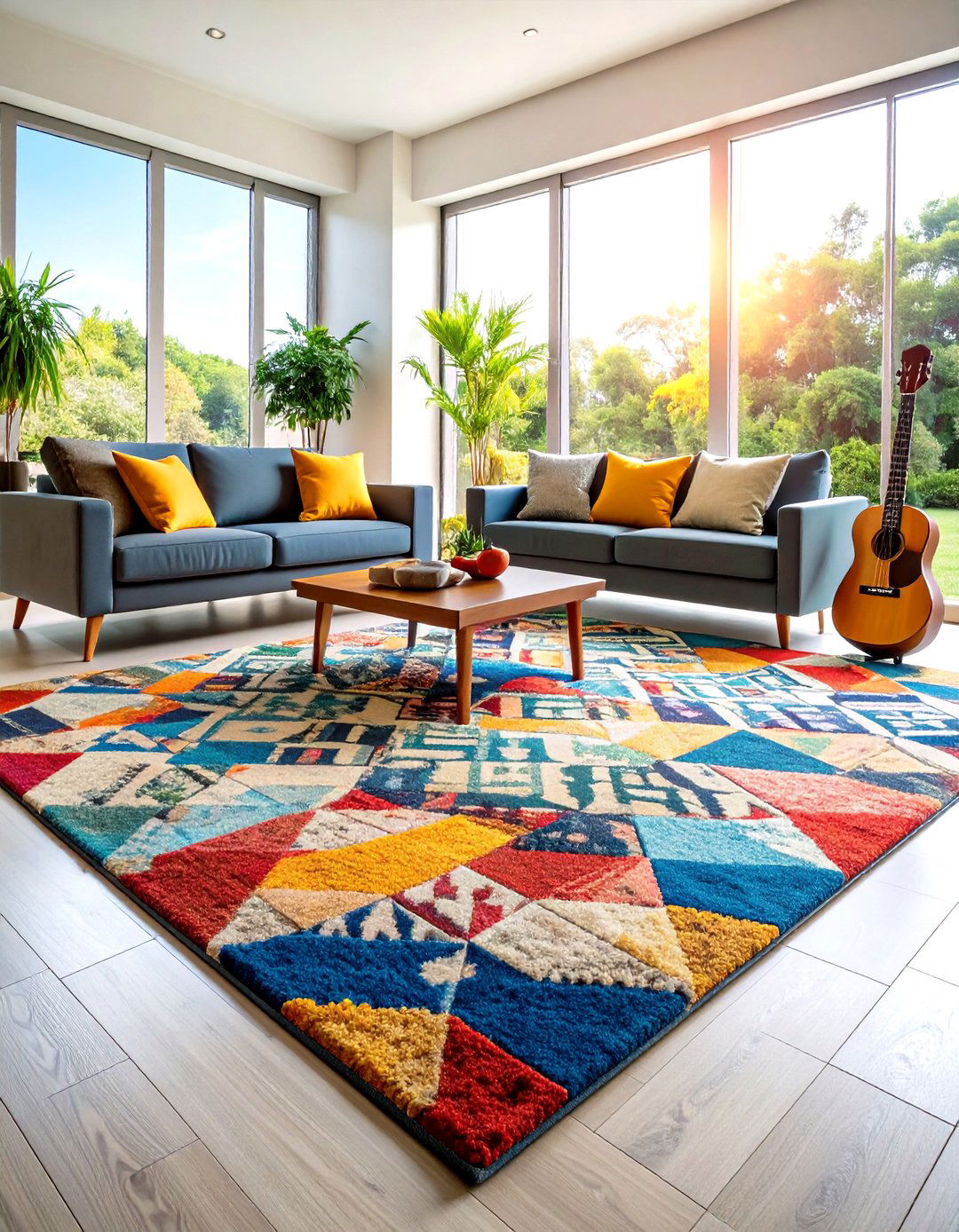 Statement Rugs for Guitar Rooms - 20 Guitar Room Ideas