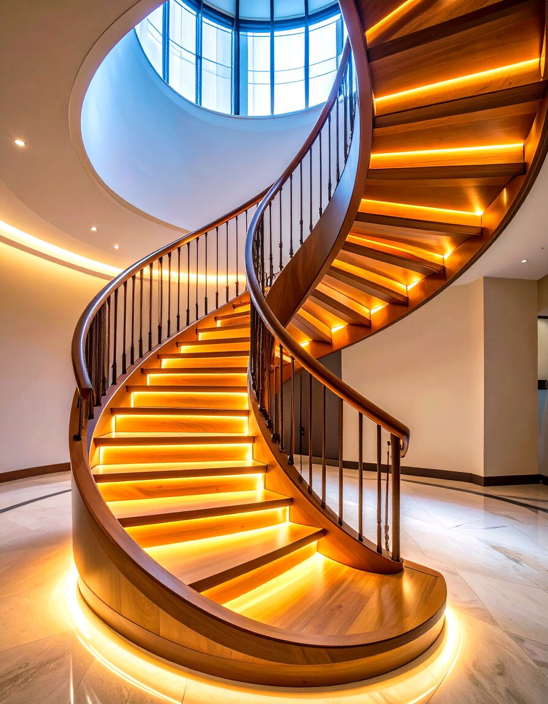Statement Spiral Stair Railing Design - 20 Stair Railing Ideas