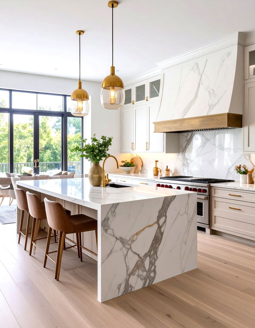 Statement Stone Summer Kitchen Grandeur - 20 Summer Kitchen Ideas