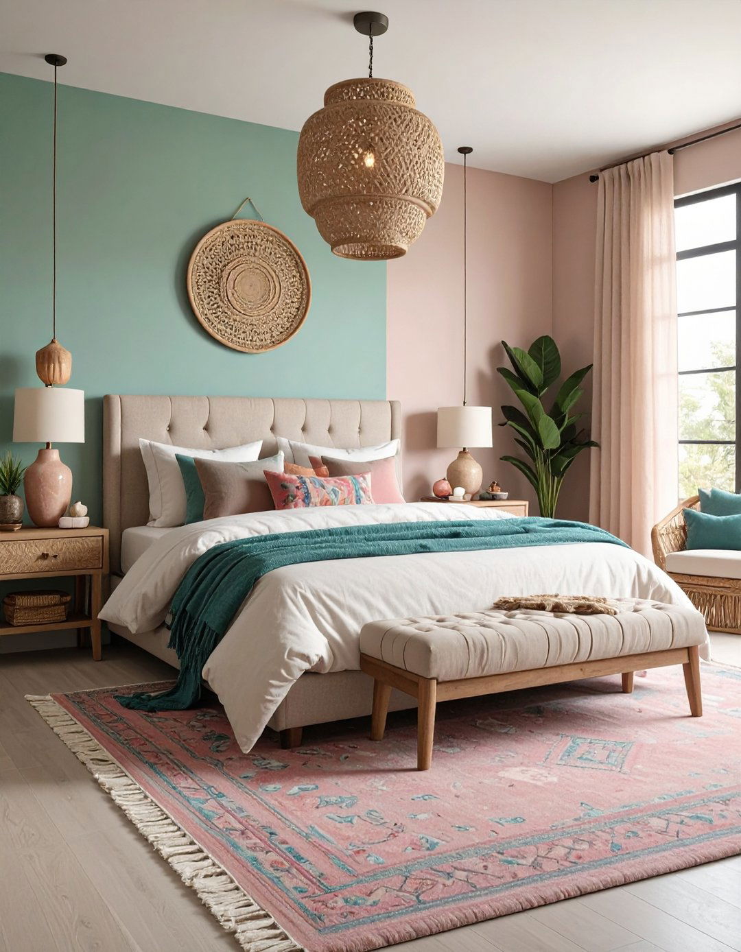 Statement Stone Tables Elevate the Boho Bedroom - 20 Girls Boho Bedroom Ideas