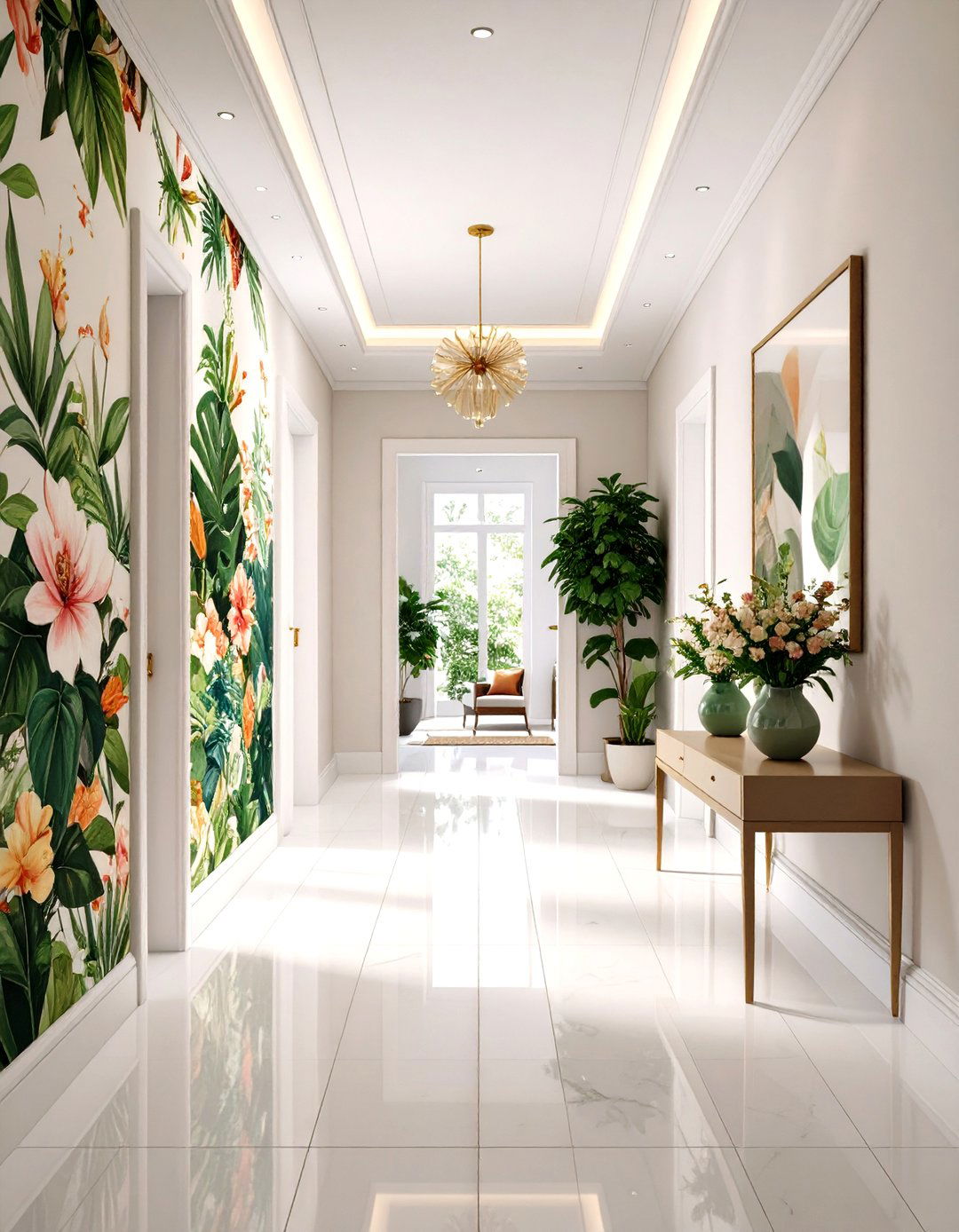 Statement Wallpaper to Energize the Hallway - 20 Hallway Ideas