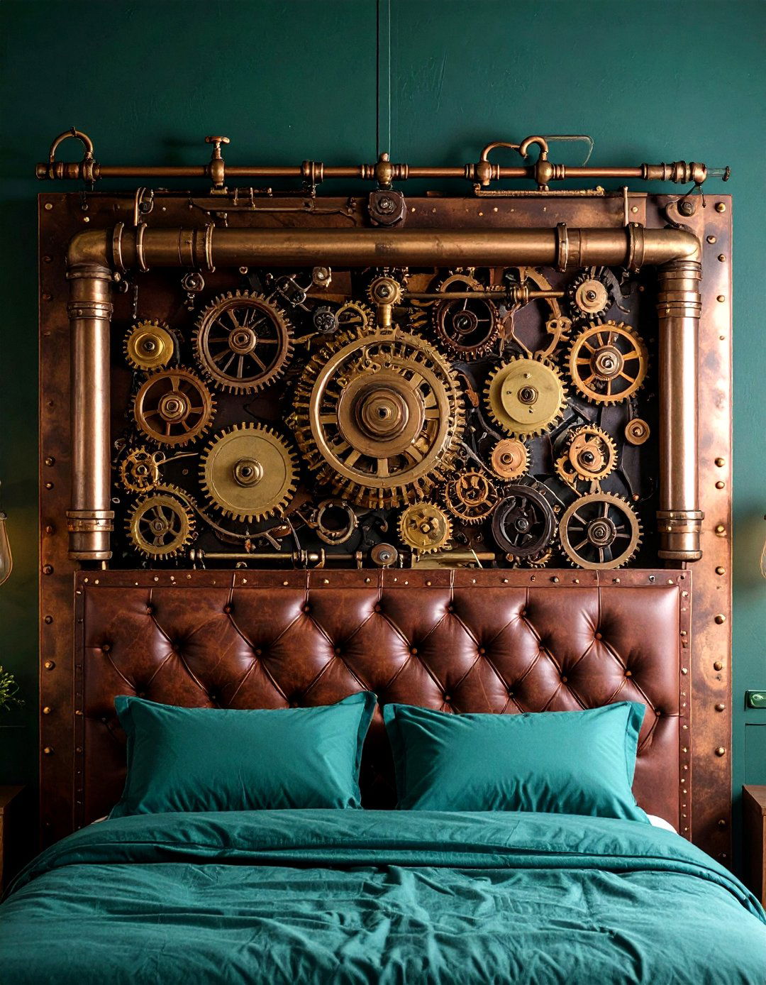 Steampunk Headboard Design - 20 Steampunk Bedroom Ideas