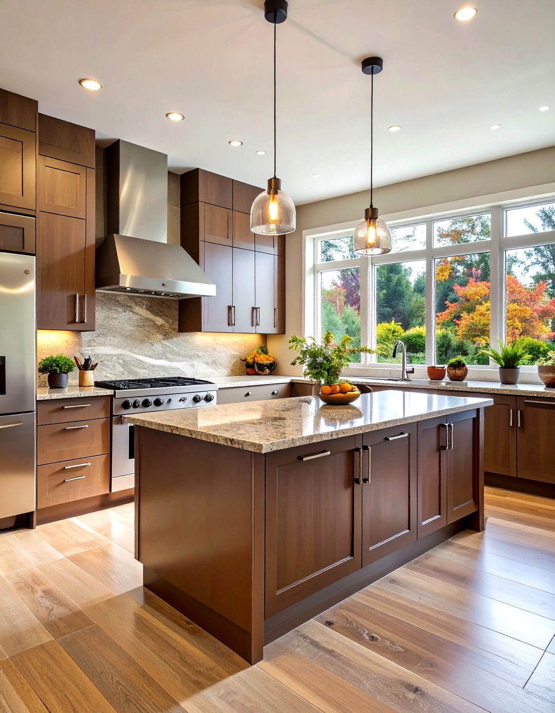 Steel Blue Kitchen Cabinets with Brown Granite and Stainless Appliances - 20 blue kitchen cabinets with brown granite countertops