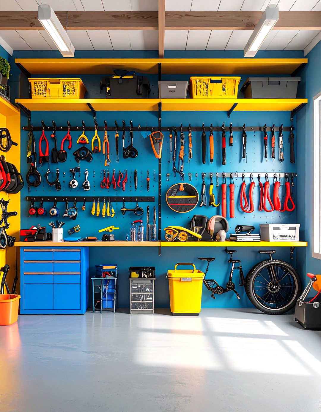 Steel Gridwall Panels - 20 Garage Wall Ideas
