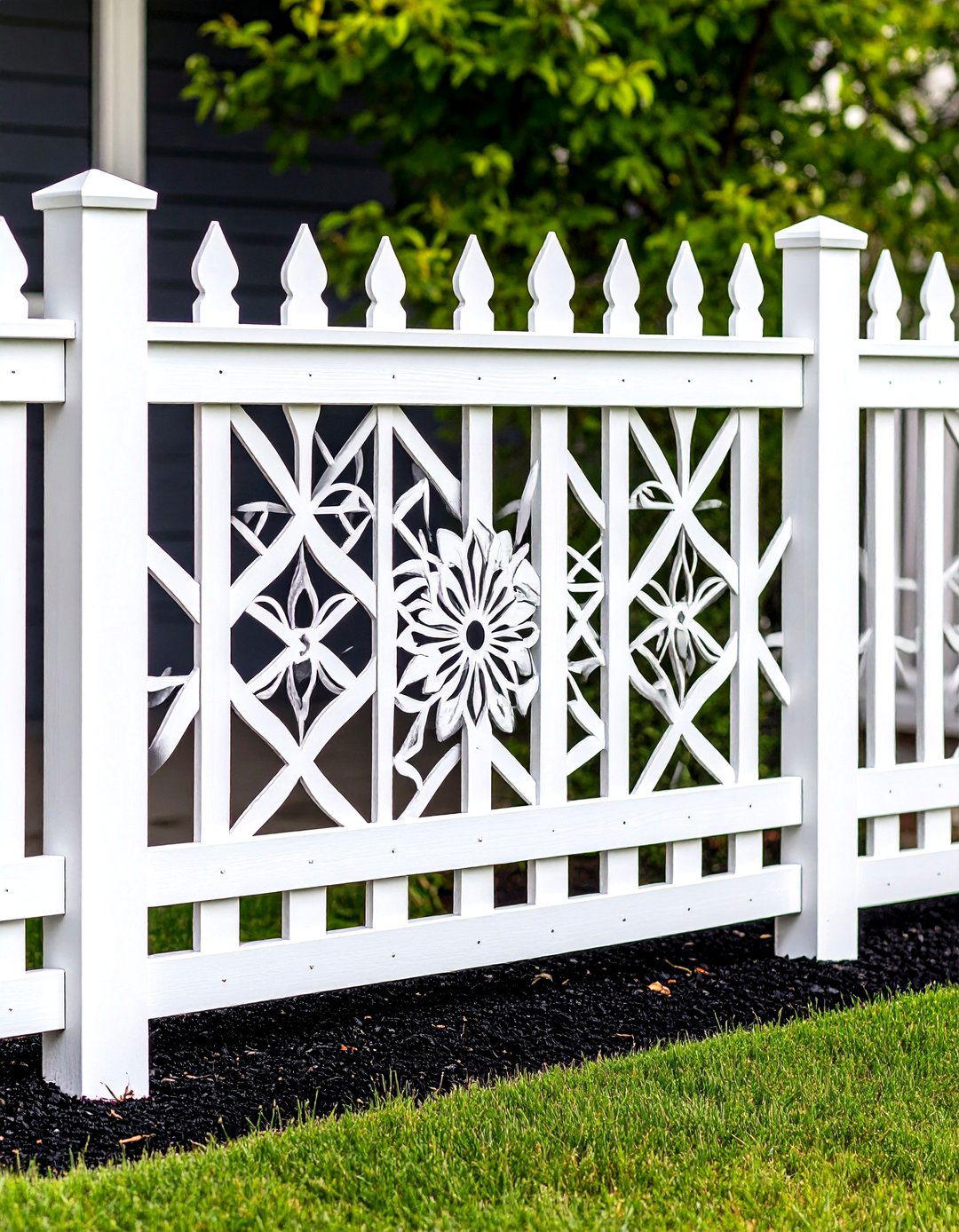 Stencil and Spray Paint Fence Art Pattern - 20 Fence Art Ideas
