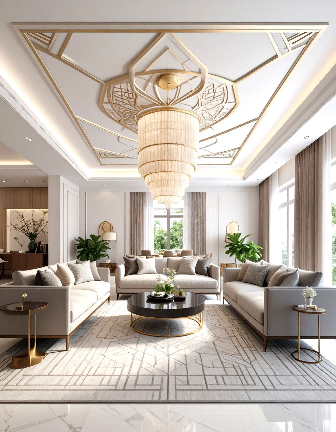 Stenciled Ceiling Design Ideas for Custom Patterns - 20 Cheap Ceiling Ideas
