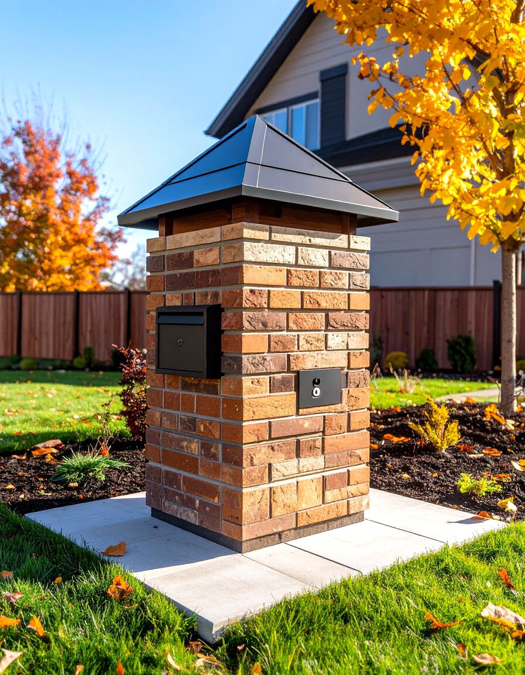 Stepped Pyramid Brick Mailbox Creation - 20 Brick Mailbox Ideas
