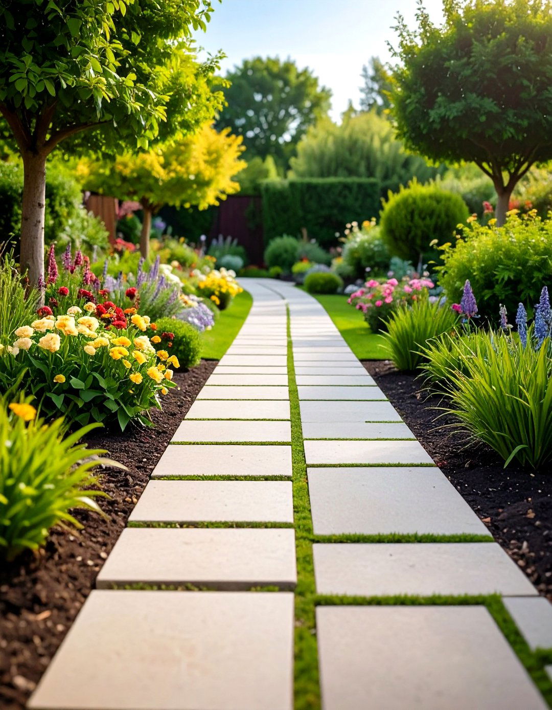 Stepping Stone Paver Walkway - 20 Paver Walkway Ideas