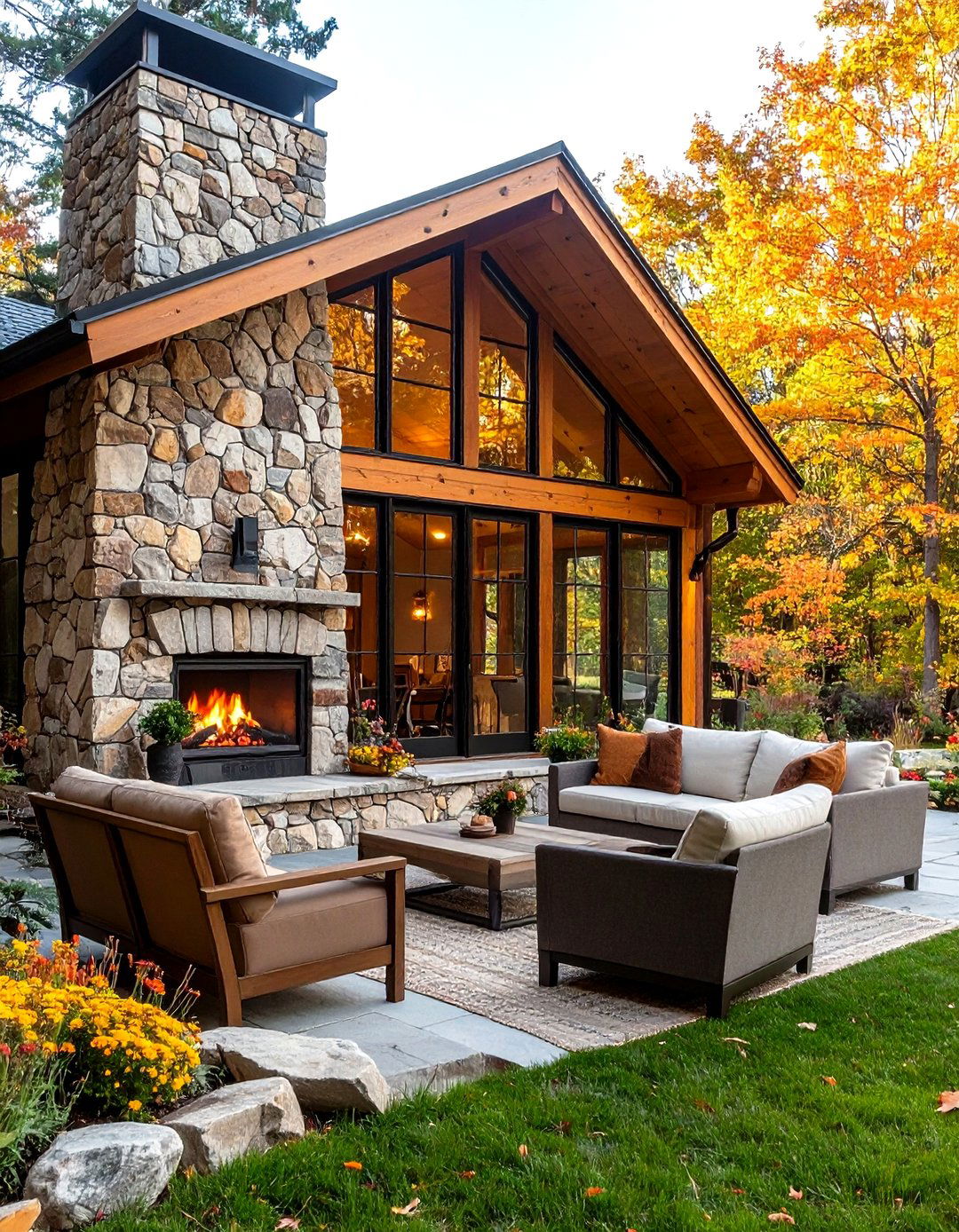 Stone Cottage Rustic Tiny House with Natural Accents - 20 Rustic Tiny House Ideas