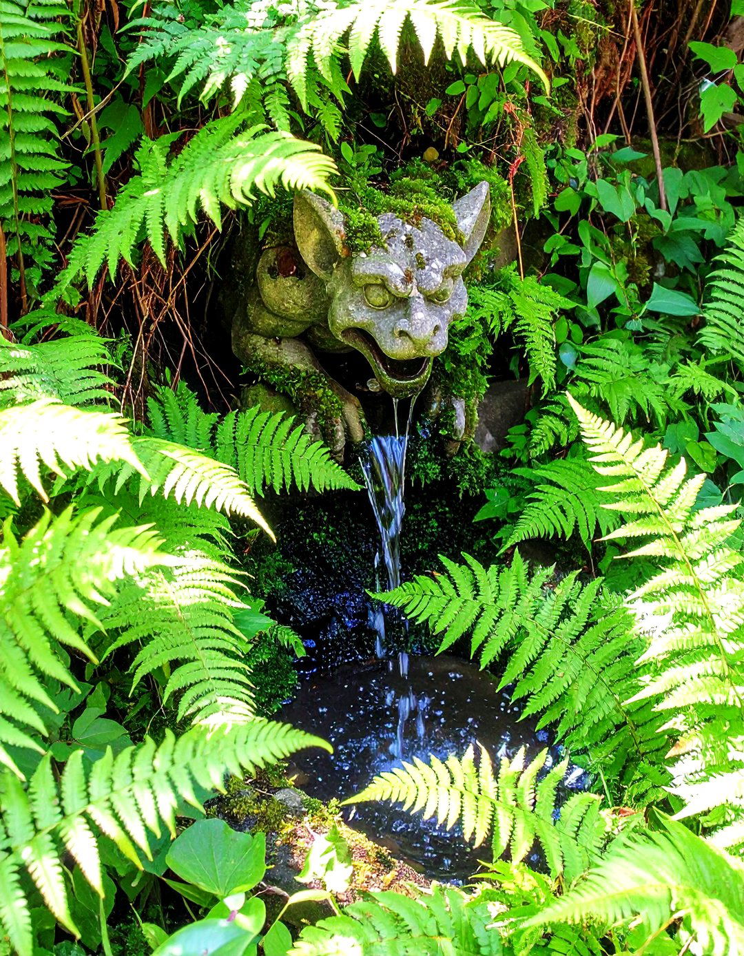 Stone Gargoyles Guard the Beds - 20 Gothic Garden Ideas