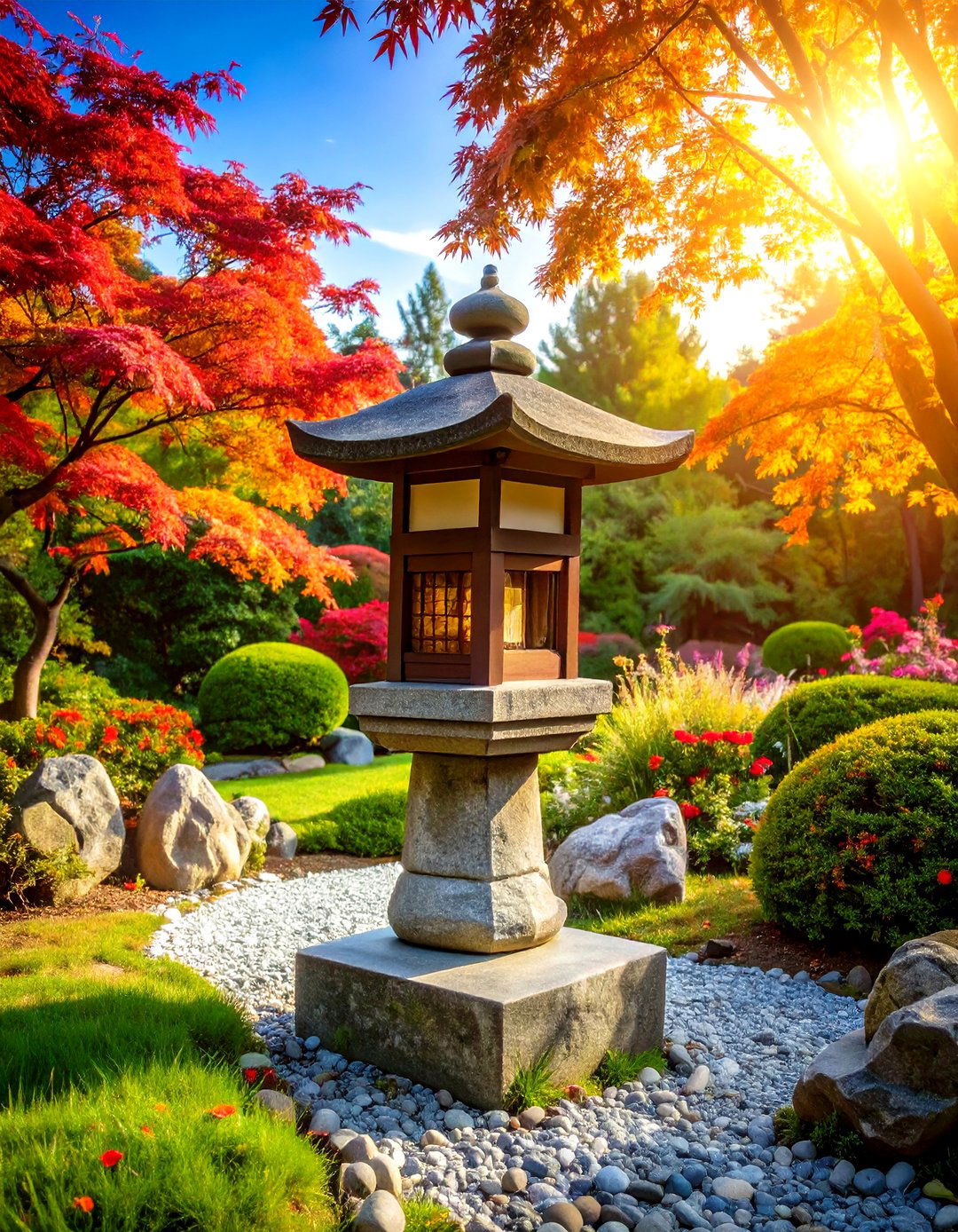 Stone Lantern Zen Garden - 20 Zen Garden Ideas