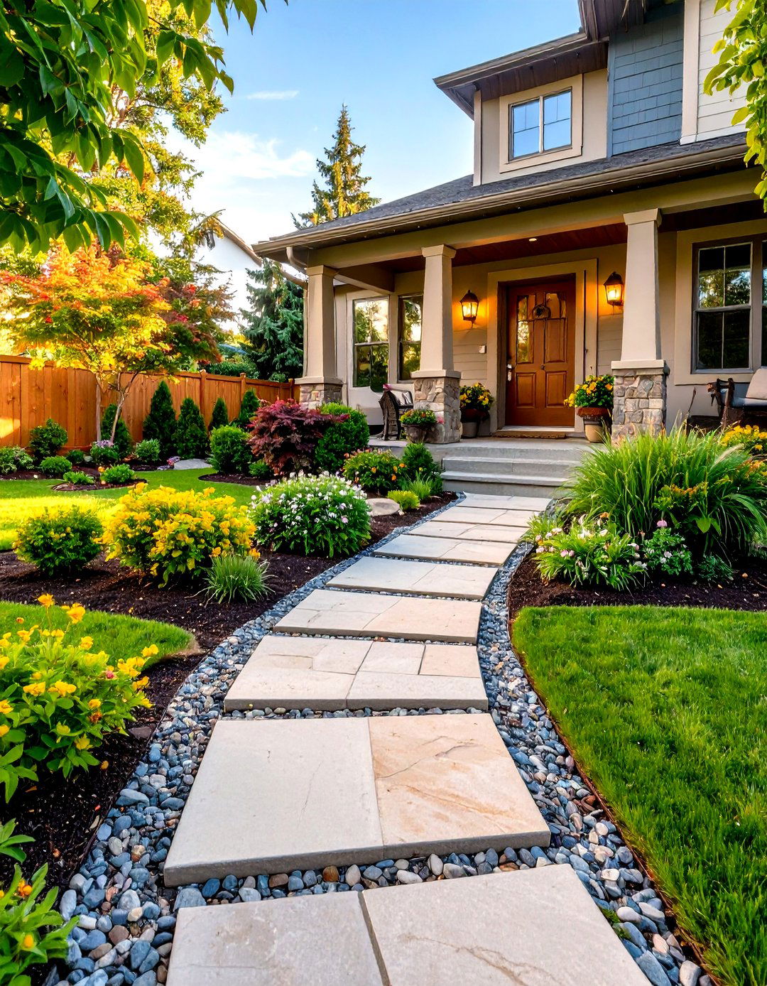 Stone Pathway Transitions - 20 Stone Porch Ideas