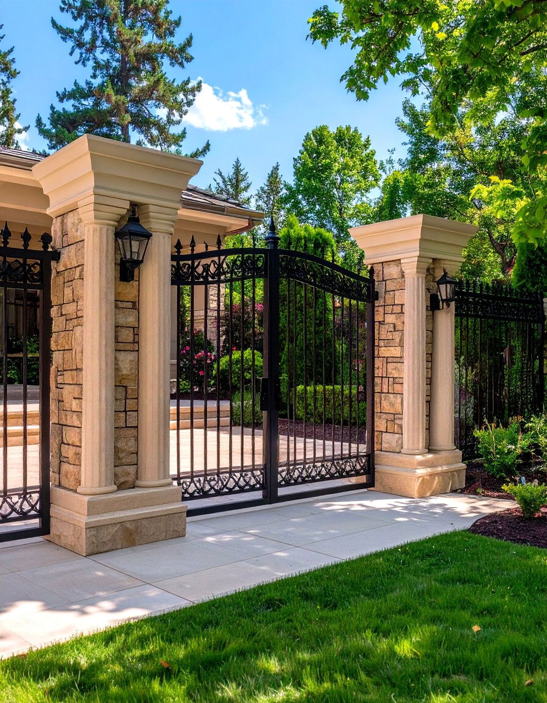 Stone Pillars and Columns - 20 Stone Exterior Home Ideas
