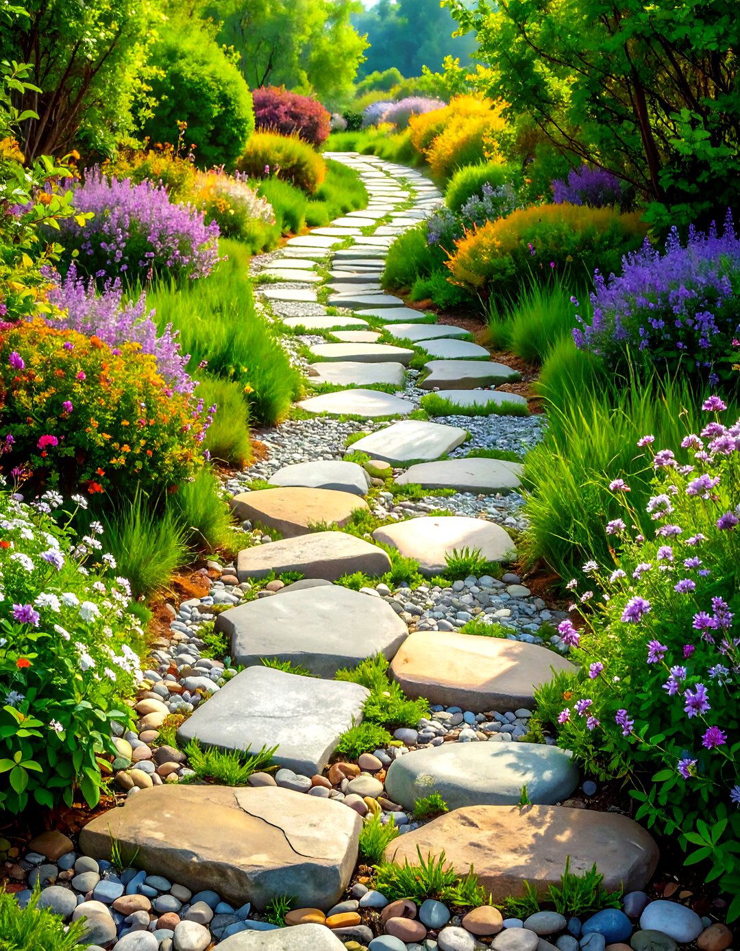 Stone Stepping Path - 20 Stone Garden Ideas