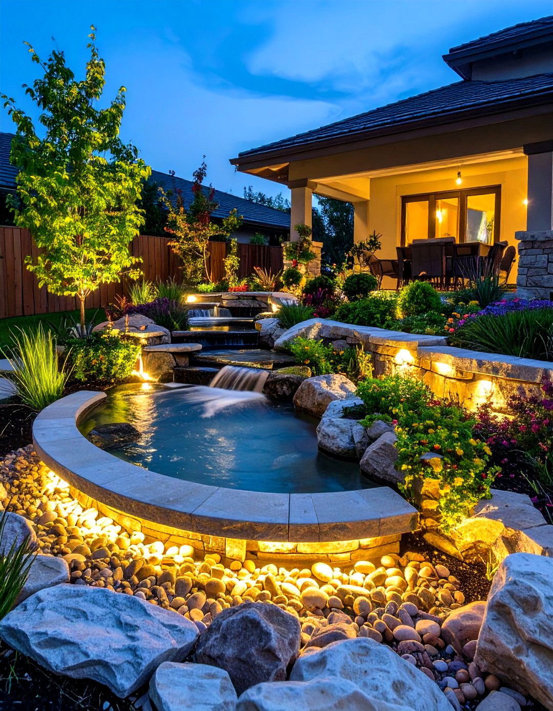 Stone Water Feature - 20 Stone Garden Ideas