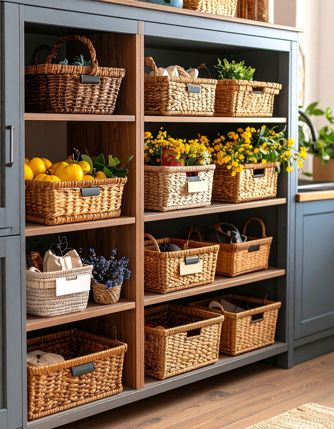 Storage Baskets on Top of Cabinets - 20 Small Apartment Storage Ideas