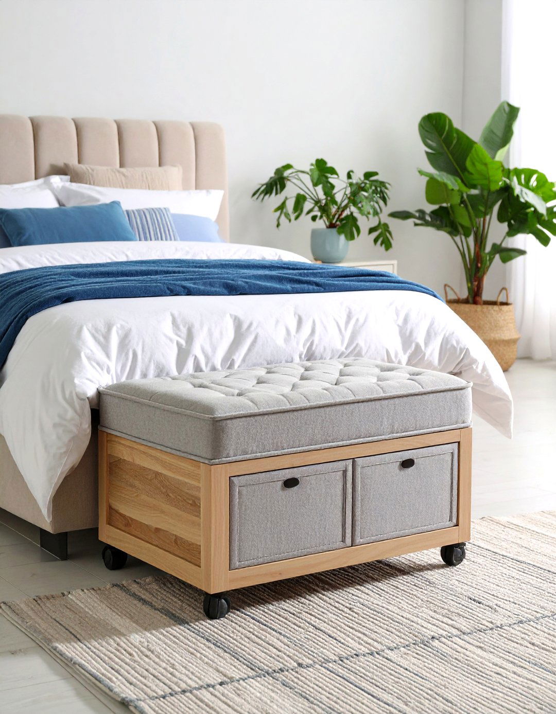 Storage Ottoman Clothes Storage for Small Spaces - 20 Clothes Storage Ideas