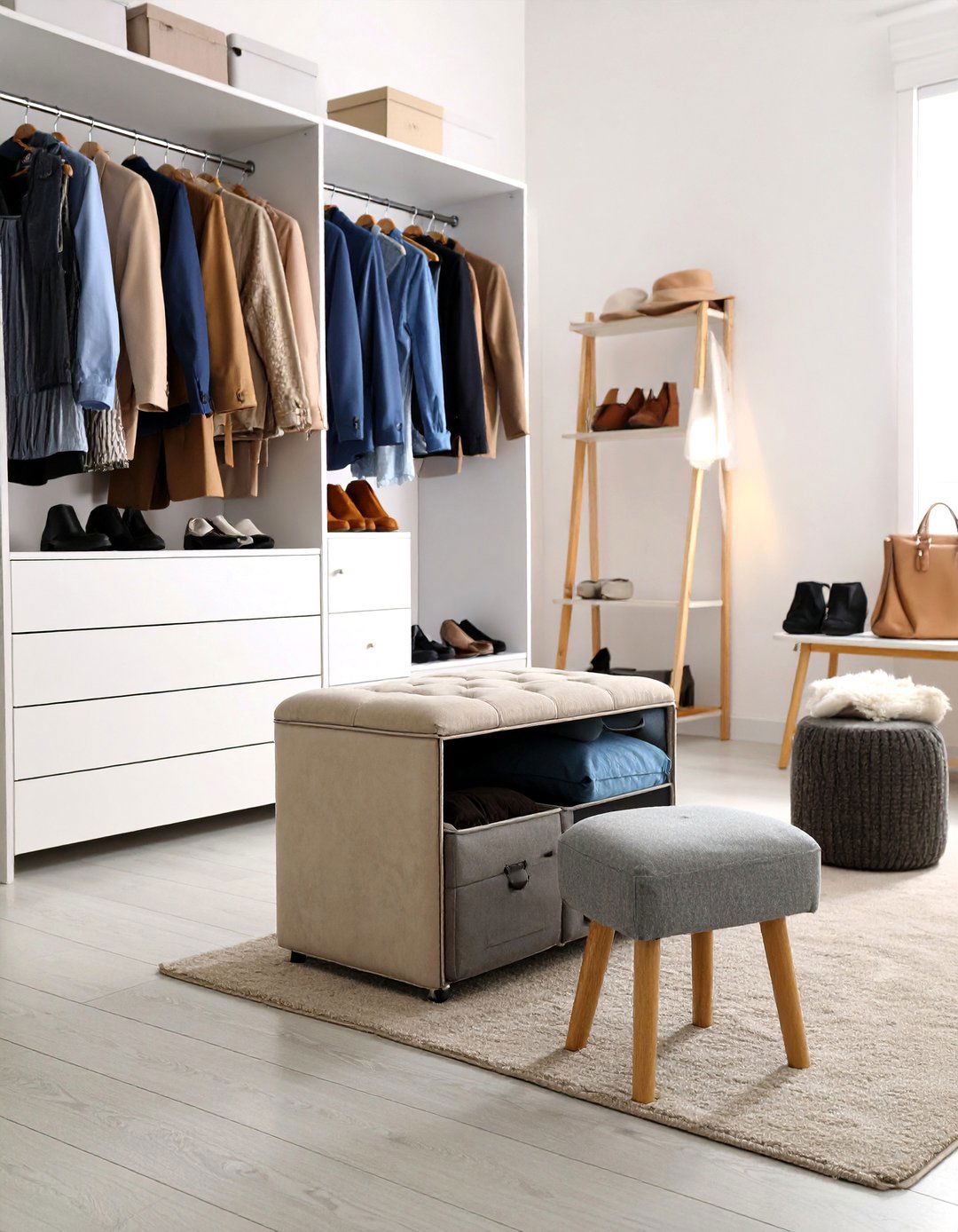 Storage Ottoman Dressing Room Seating - 20 Dressing Room Ideas