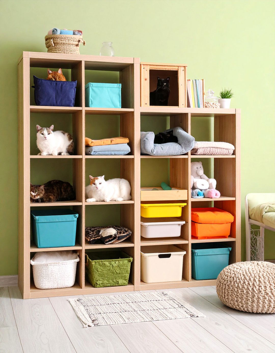 Storage Smart Cat Room Organization - 20 Cat Room Ideas