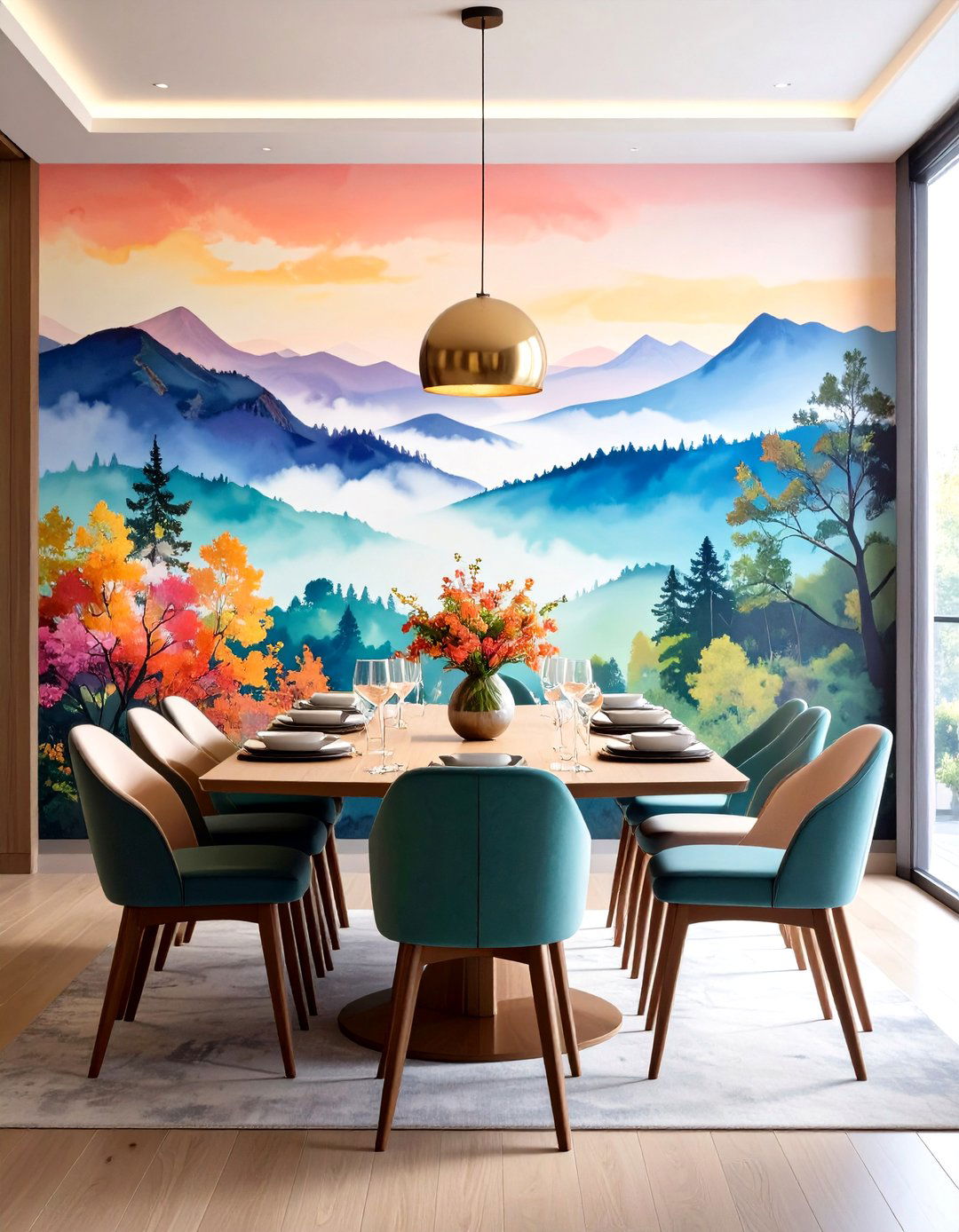 Storytelling Dining Room Wall Mural - 20 Dining Room Wall Decor Ideas