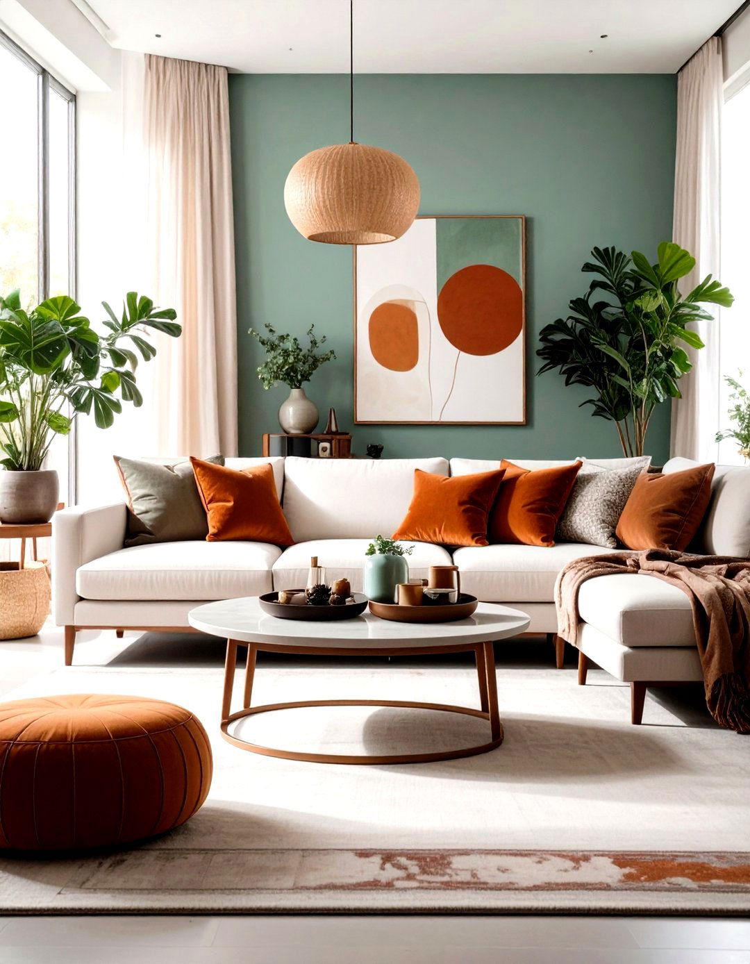 Strategic Accent Color Sparks a Grey and White Living Room - 20 Grey and White Living Room Ideas