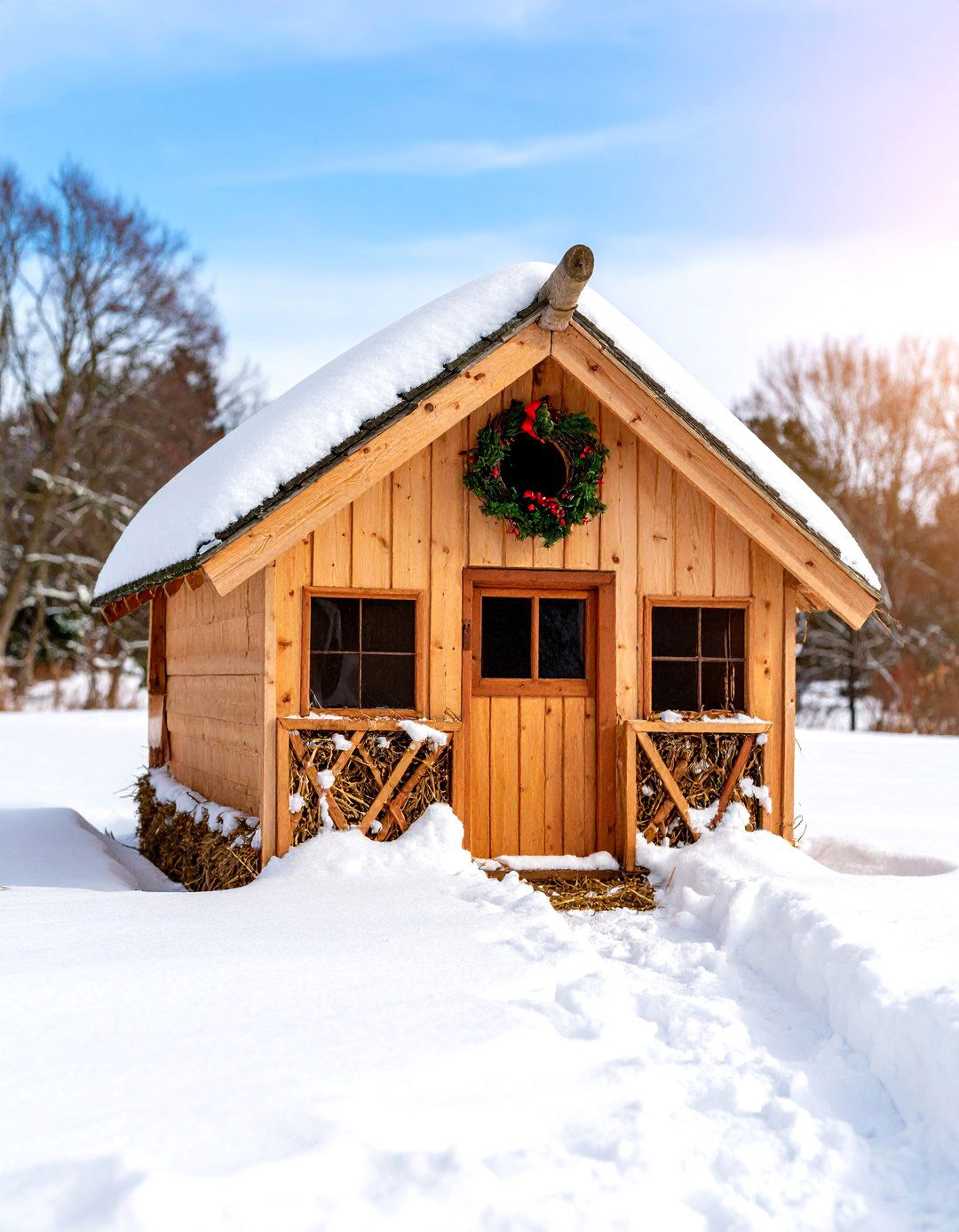 Straw Insulated Duck House for Harsh Winters - 20 Duck House Ideas